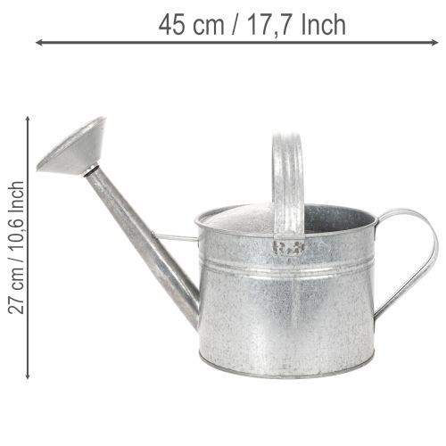 Vintage vattenkanna i zink, 27 cm - planteringskärl för trädgård och uteplats, metallblomkruka | Floristik24.se
