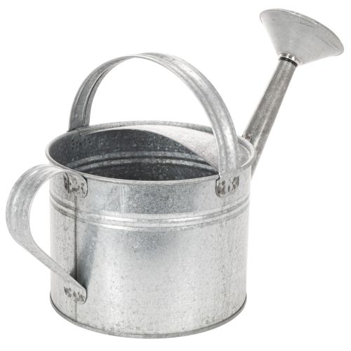Vintage vattenkanna i zink, 27 cm - planteringskärl för trädgård och uteplats, metallblomkruka | Floristik24.se