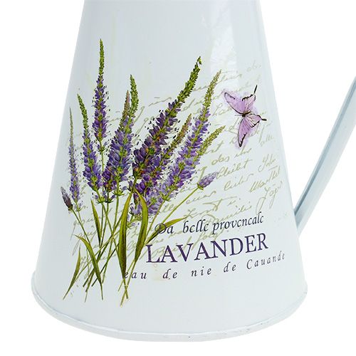 Floristik24 Zinkburk med lavendelmotiv H 22cm 1p