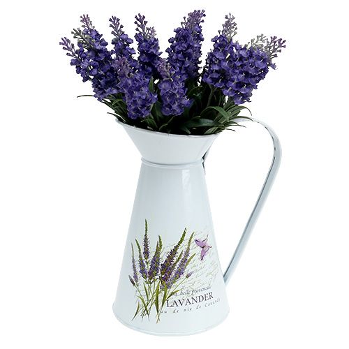 Floristik24 Zinkburk med lavendelmotiv H 22cm 1p