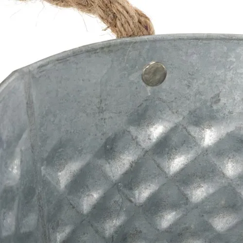 Stor oval zinkskål, 31 cm x 20 cm, H15 cm | Floristik24.se