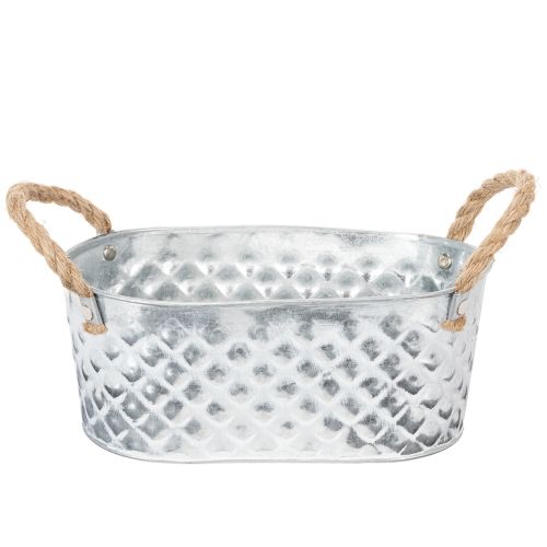 Oval zinkskål 23 cm x 12 cm H10,5 cm köpa | Floristik24.se
