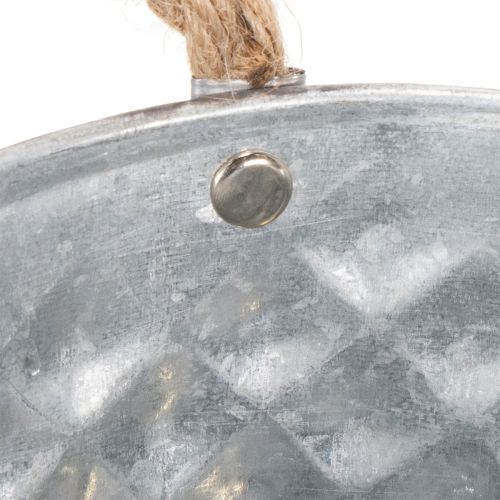 Oval zinkskål 23 cm x 12 cm H10,5 cm | Floristik24.se