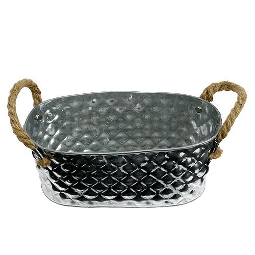 Artikel Zinkskål oval 23cm x 12cm H10,5cm