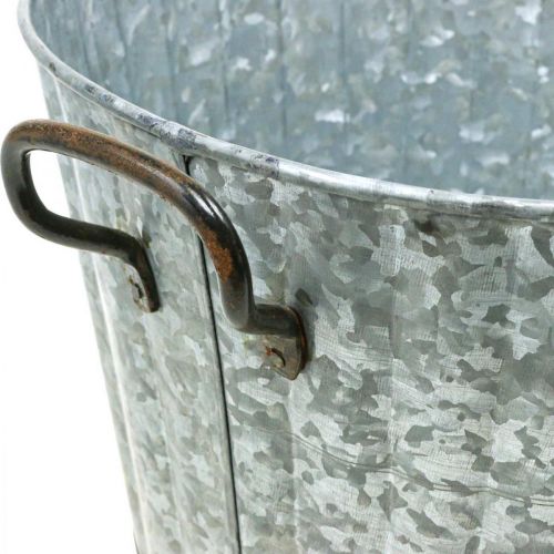Floristik24 Dekorativ planteringskruka metall zink Ø26,5/30,5/34,5 cm set om 3