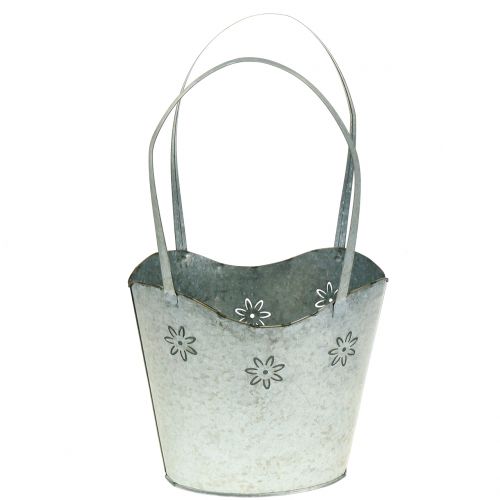 Floristik24 Planterpåse gjord av zink H25,5cm