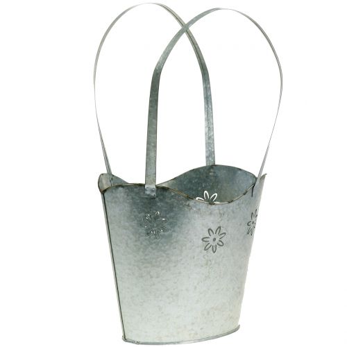 Floristik24 Planteringspåse i zink H36cm