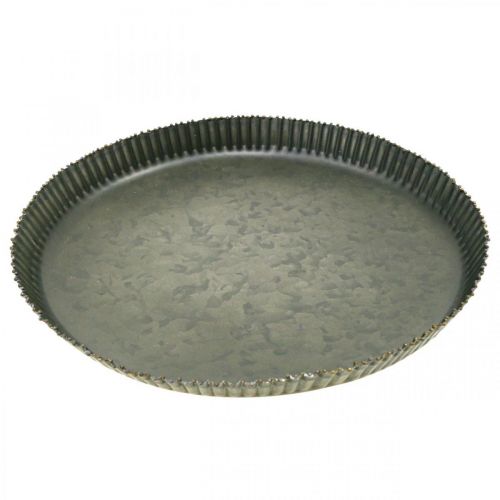 Artikel Dekorationsplatta zinkplatta metallplatta antracitguld Ø28cm