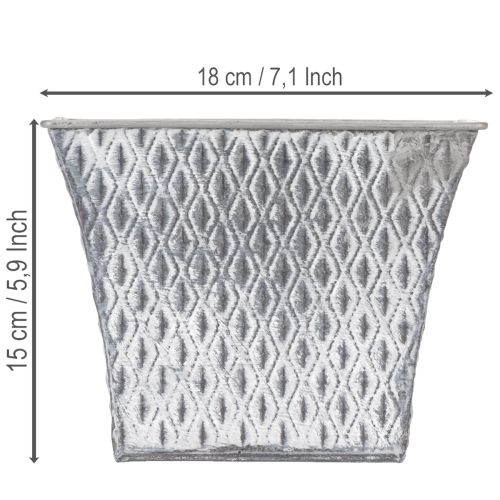 Zinkkruka med diamantmönster, H15cm | Floristik24.se