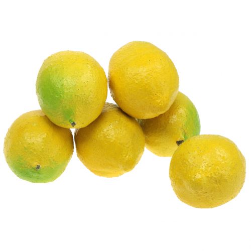 Dekorativa citroner 10 cm 6st