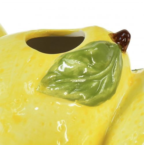Floristik24 Citron dekorativ vas keramik 3 öppningar 21,5x11x8cm