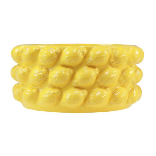 Artikel Planteringskärl citron keramik skål kruka gul Ø26cm H12cm