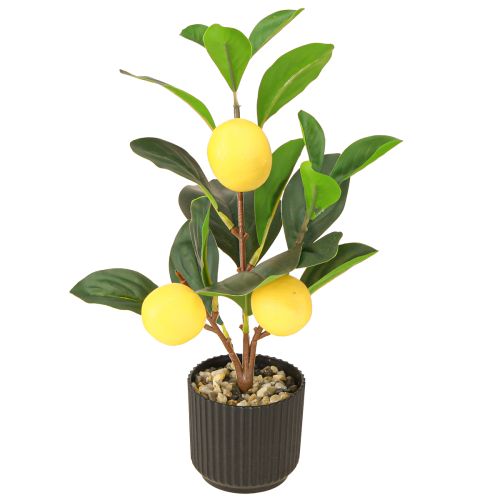 Floristik24 Citronträd i Kruka Artificiell i Grön Gul H28cm