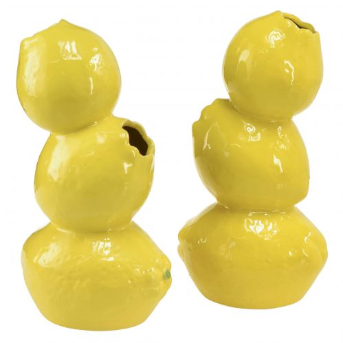 Artikel Citronvas blomstervas gul sommardekoration keramik H20cm