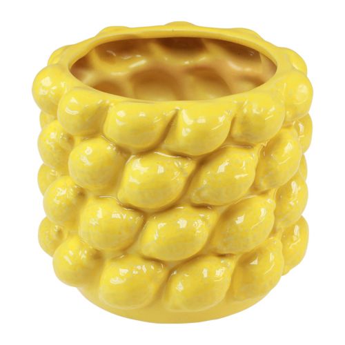 Floristik24 Citronvas keramikkruka citrongul Ø17cm H15cm