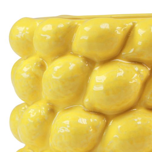 Floristik24 Citronvas keramikkruka citrongul Ø17cm H15cm