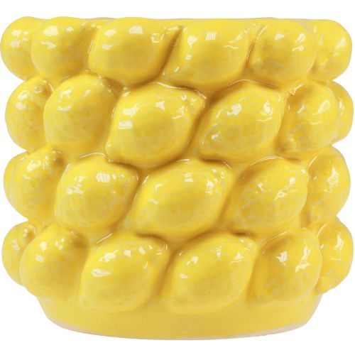 Floristik24 Citronvas keramikkruka citrongul Ø17cm H15cm