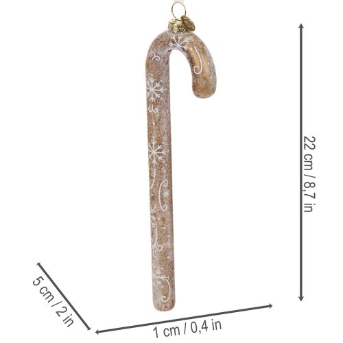 Glasdekoration i polkagris, nostalgisk julgransdekoration, 22 cm | Floristik24.se