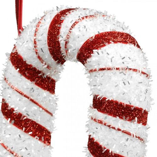 Artikel Deco Candy Cane Jul Röd Vit Randig H34cm