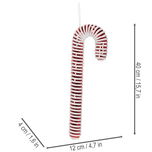 Konstgjord polkagrisstång XL juldekoration 40cm | Floristik24.se