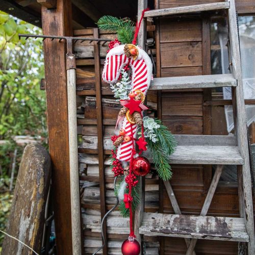 Floristik24 Candy Cane Deco Stor Jul Röd Vit Randig H36cm