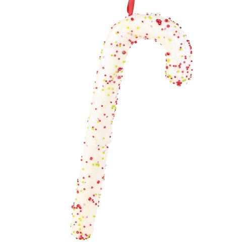 Artikel Candy cane dekorationshängare vit glitter färgglad H30cm 4st
