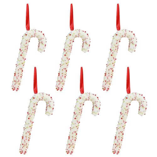 Artikel Candy candy dekoration för upphängning i vit, färgglad, H20cm, 6 st