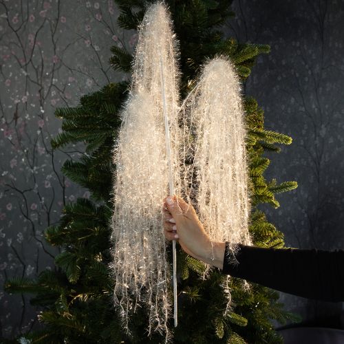 Konstgjord vintergren i vitt med snöig, frostad look, 70 cm | Floristik24.se