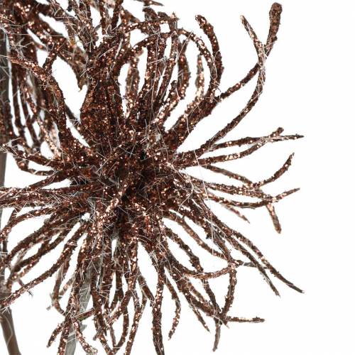 Floristik24 Konstgjord klematisgren koppar med glitter 46cm