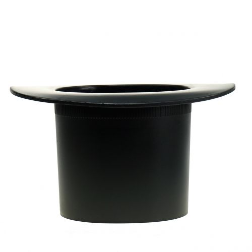 Artikel Svart cylinder, kruka, nyårsdekoration, kruka, trollhatt H16cm