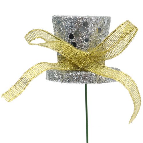 Floristik24 Cylinderplugg guld, silver 3cm 2st