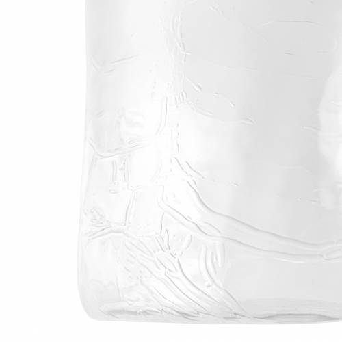 Floristik24 Cylindrisk glasvas Crackle clear, satinerad Ø13cm H13.5cm