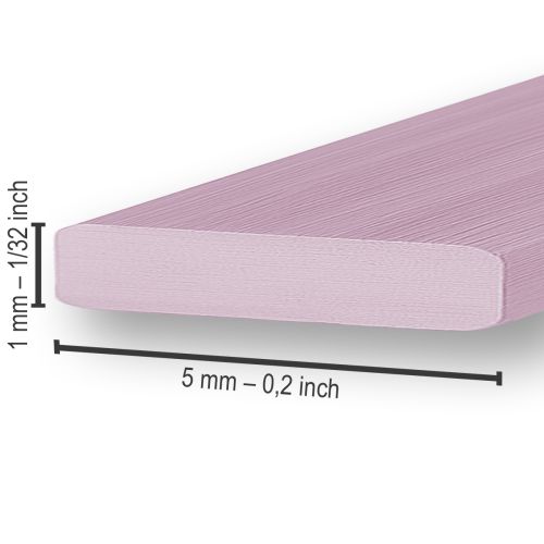 Artikel Aluminium Flachdraht Rosa 5mm 10m Blumengestecke Basteldraht