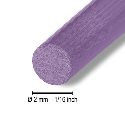 Artikel Aluminiumtråd lila Ø2mm smyckestråd lavendel rund 500g 60m