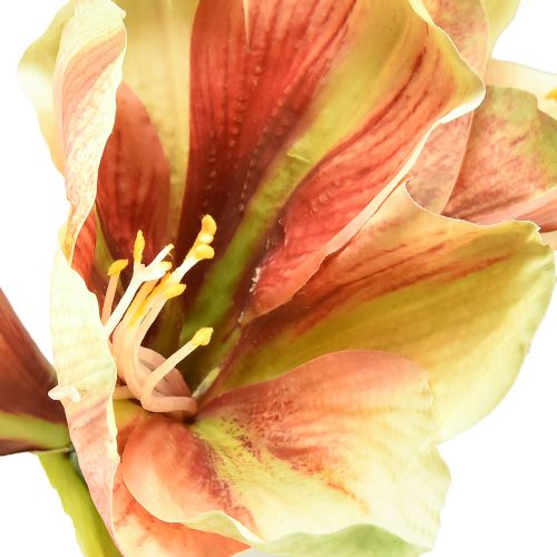 Artikel Konstgjord amaryllisblomma i rosa och gult - 66 cm - perfekt presentidé och snygg dekoration för interiörer
