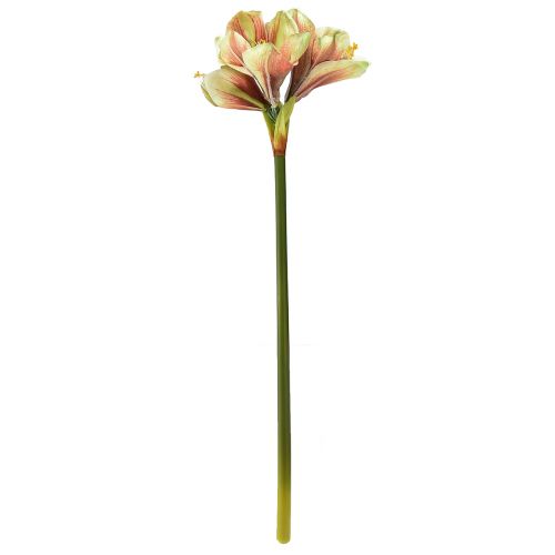Artikel Konstgjord amaryllisblomma i rosa och gult - 66 cm - perfekt presentidé och snygg dekoration för interiörer