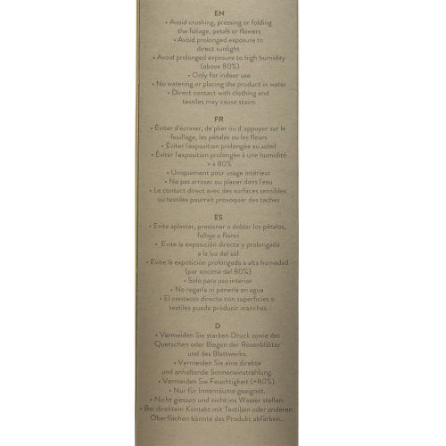 Artikel Infinity Rose med löv bevarade Amorosa Röd L54cm
