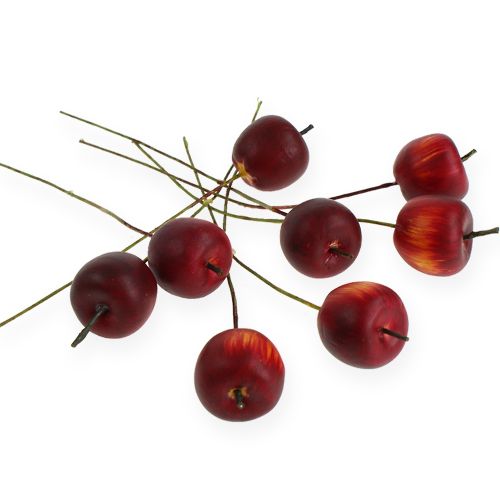 Floristik24 Miniäpplen på tråd 2cm 48 st