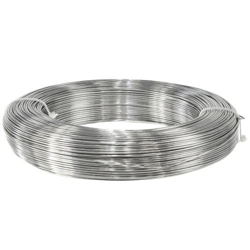 Artikel Hantverkstråd silver aluminiumtråd dekorativ tråd Ø1,5mm 1000g