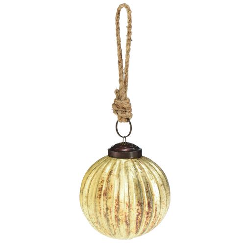 Artikel Trädkulor guld Julkulor glas Ø7cm H7,5cm 6st