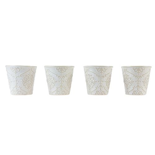 Artikel Planteringskruka keramisk växtkruka vit Ø7cm H8cm 4st
