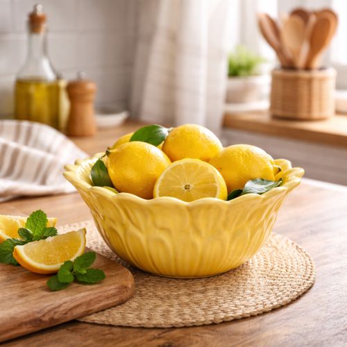 Artikel Dekorativ blomskål i keramik för heminredning och presentidéer, 13 cm, 2 stycken