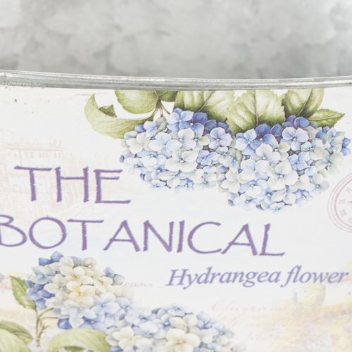 Artikel Blomskål med handtag, hortensia-design, metall, 26×13×14,5 cm