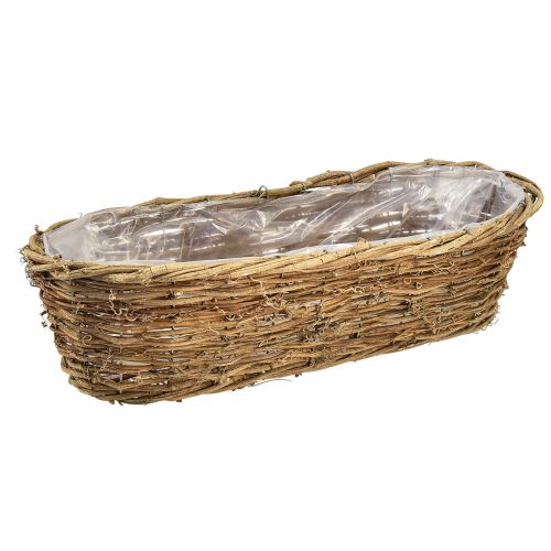 Artikel Blomskål vinväxtkorg oval natur 49,5x22x13cm