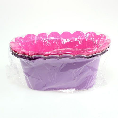 Floristik24 Dekorativ planteringsplast oval 22x12cm 10st