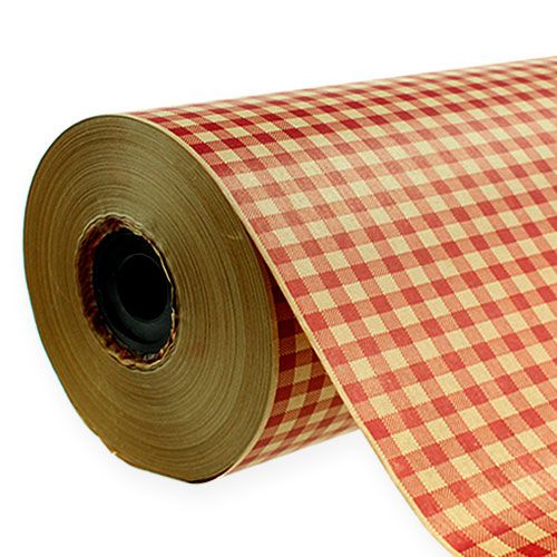 Blomsilke 75cm rutig röd 8kg