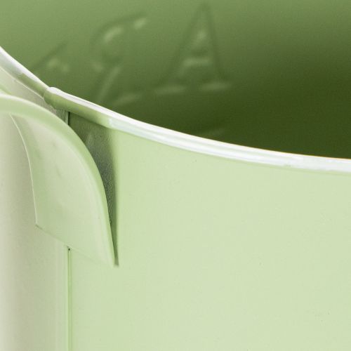 Blomkruka, dekorativ vattenkanna, mintgrön zinkplanter, Ø16,5 cm | Floristik24.se
