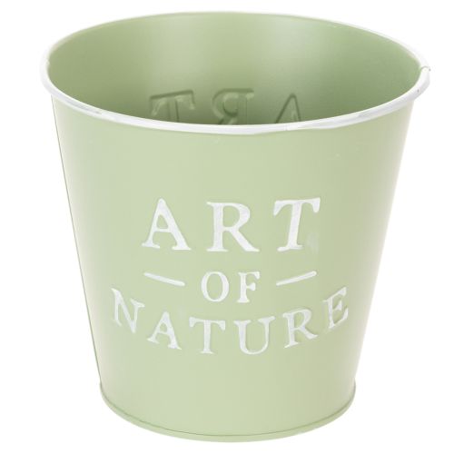 Artikel Blomkruka i zink, mintgrön, Ø15 cm, H13,5 cm