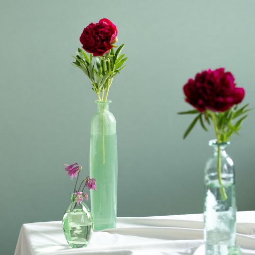 Artikel Blomvas i glas, dekorativ vas i grönt, hög Ø6,5 cm, H30 cm