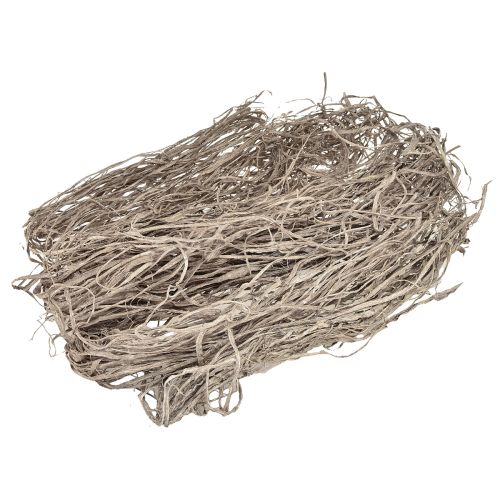Artikel Dekorativa fibrer för hantverk naturliga brunvita naturmaterial 500g